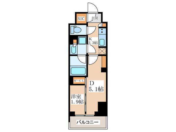 コンフォリア東新宿の物件間取画像